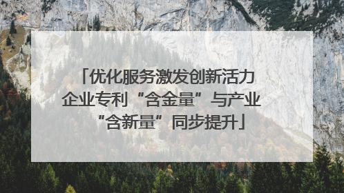 优化服务激发创新活力 企业专利“含金量”与产业“含新量”同步提升