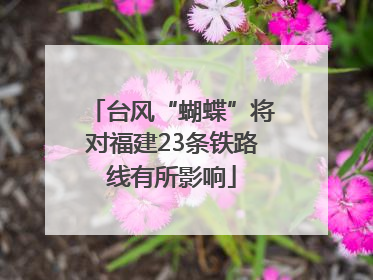 台风“蝴蝶”将对福建23条铁路线有所影响