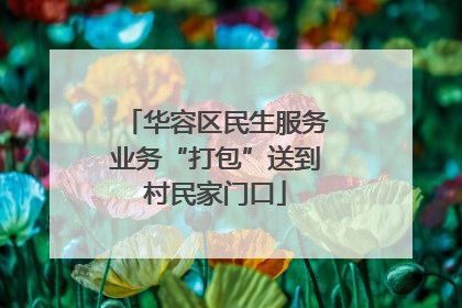 华容区民生服务业务“打包”送到村民家门口