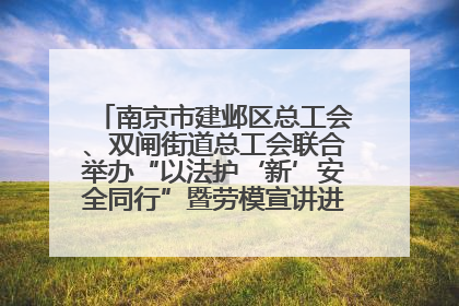 南京市建邺区总工会、双闸街道总工会联合举办“以法护‘新’安全同行”暨劳模宣讲进工地服务活动
