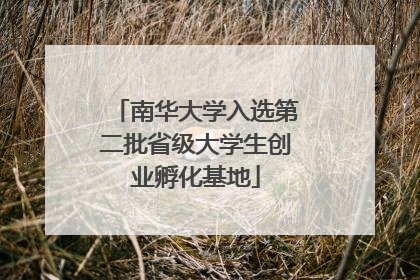 南华大学入选第二批省级大学生创业孵化基地