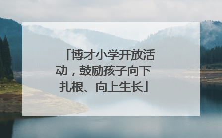 博才小学开放活动，鼓励孩子向下扎根、向上生长