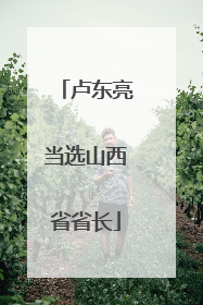 卢东亮当选山西省省长