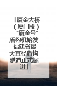 厦金大桥（厦门段）“厦金号”盾构机始发 福建省最大直径盾构隧道正式掘进