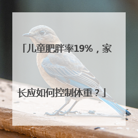 儿童肥胖率19%，家长应如何控制体重？