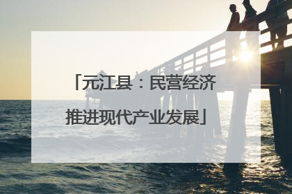 元江县：民营经济推进现代产业发展