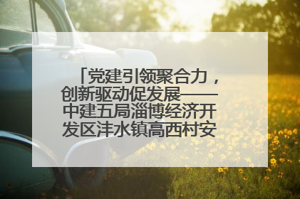 党建引领聚合力，创新驱动促发展——中建五局淄博经济开发区沣水镇高西村安置项目建设纪实