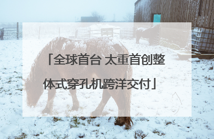全球首台 太重首创整体式穿孔机跨洋交付