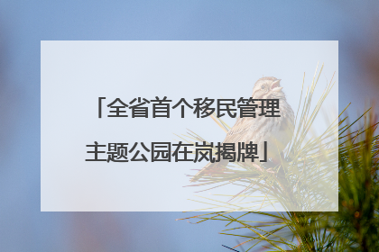 全省首个移民管理主题公园在岚揭牌