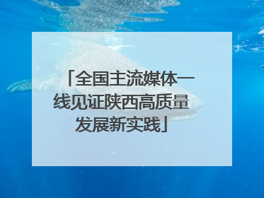 全国主流媒体一线见证陕西高质量发展新实践