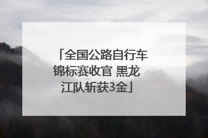 全国公路自行车锦标赛收官 黑龙江队斩获3金