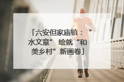 六安但家庙镇：“水文章” 绘就“和美乡村”新画卷