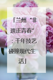 兰州“非遗正青春”：千年技艺碰撞现代生活