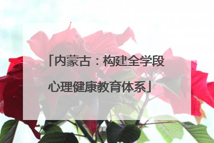内蒙古：构建全学段心理健康教育体系