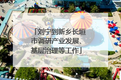 刘宁到新乡长垣市调研产业发展、基层治理等工作