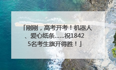 刚刚，高考开考！机器人、爱心纸条……祝18425名考生旗开得胜！