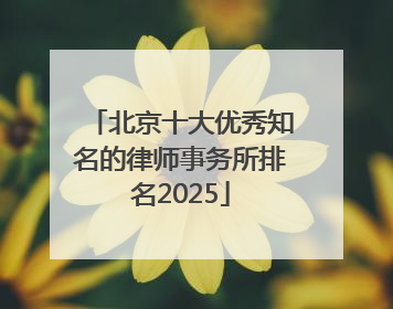 北京十大优秀知名的律师事务所排名2025