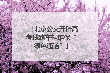 北京公交开辟高考线路车辆维保“绿色通道”