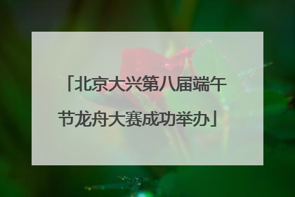 北京大兴第八届端午节龙舟大赛成功举办