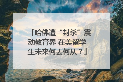 哈佛遭“封杀”震动教育界 在美留学生未来何去何从？