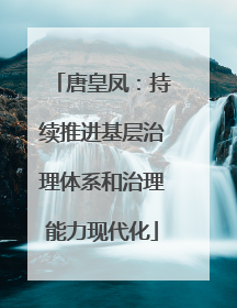 唐皇凤：持续推进基层治理体系和治理能力现代化