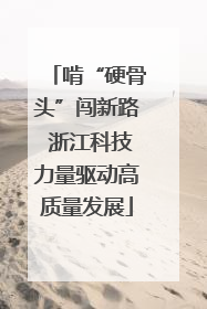 啃“硬骨头”闯新路 浙江科技力量驱动高质量发展
