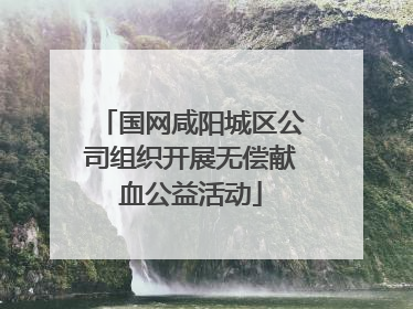 国网咸阳城区公司组织开展无偿献血公益活动