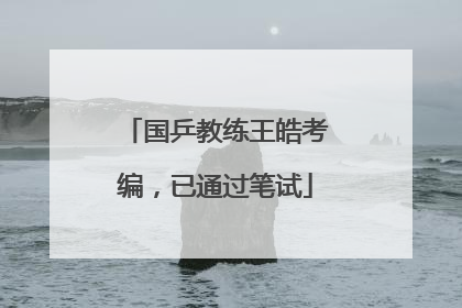 国乒教练王皓考编，已通过笔试