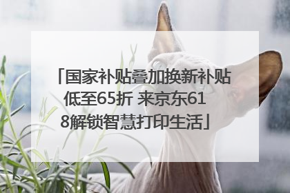 国家补贴叠加换新补贴低至65折 来京东618解锁智慧打印生活