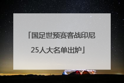 国足世预赛客战印尼25人大名单出炉