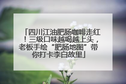 四川江油肥肠咖啡走红！三级口味越喝越上头，老板手绘“肥肠地图”带你打卡李白故里