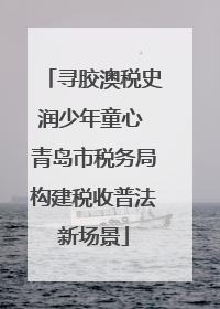寻胶澳税史润少年童心 青岛市税务局构建税收普法新场景