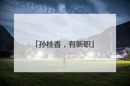 孙桂香，有新职