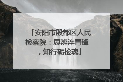 安阳市殷都区人民检察院：思辨淬青锋，知行砺检魂