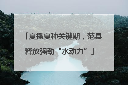 夏播夏种关键期，范县释放强劲“水动力”