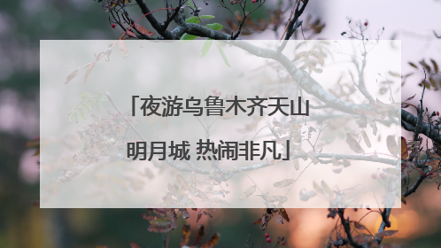夜游乌鲁木齐天山明月城 热闹非凡