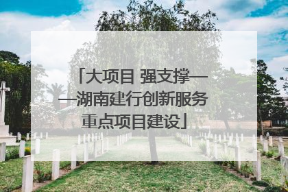 大项目 强支撑——湖南建行创新服务重点项目建设