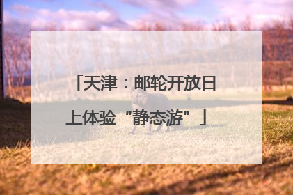 天津：邮轮开放日上体验“静态游”