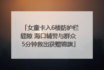 女童卡入6楼防护栏缝隙 海口辅警与群众5分钟救出获赠锦旗