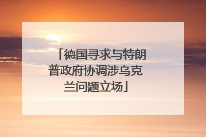德国寻求与特朗普政府协调涉乌克兰问题立场