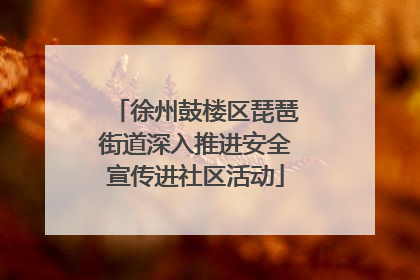 徐州鼓楼区琵琶街道深入推进安全宣传进社区活动