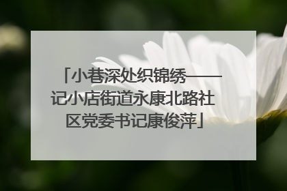 小巷深处织锦绣——记小店街道永康北路社区党委书记康俊萍