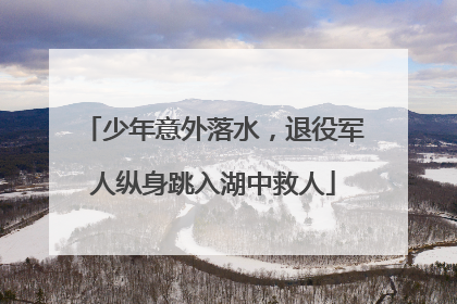 少年意外落水，退役军人纵身跳入湖中救人