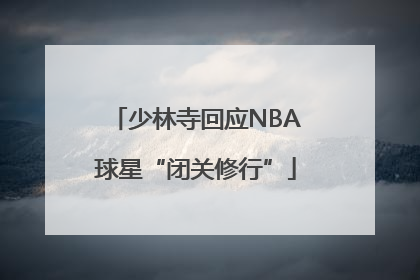 少林寺回应NBA球星“闭关修行”