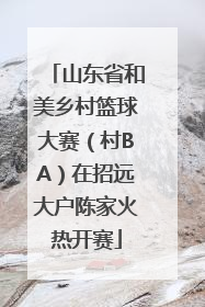 山东省和美乡村篮球大赛（村BA）在招远大户陈家火热开赛