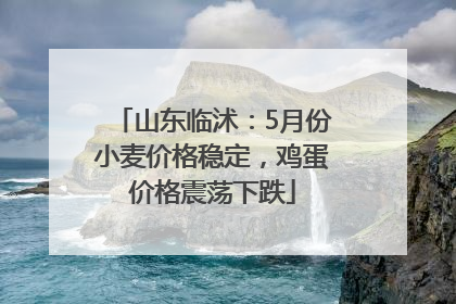 山东临沭：5月份小麦价格稳定，鸡蛋价格震荡下跌