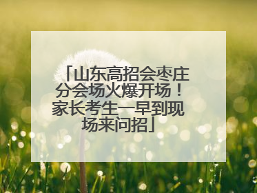 山东高招会枣庄分会场火爆开场！家长考生一早到现场来问招