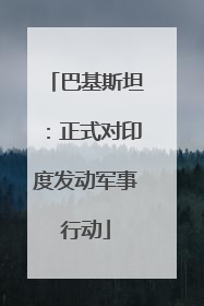 巴基斯坦：正式对印度发动军事行动