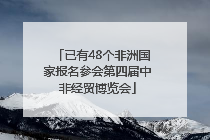 已有48个非洲国家报名参会第四届中非经贸博览会