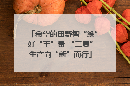 希望的田野智“绘”好“丰”景 “三夏”生产向“新”而行